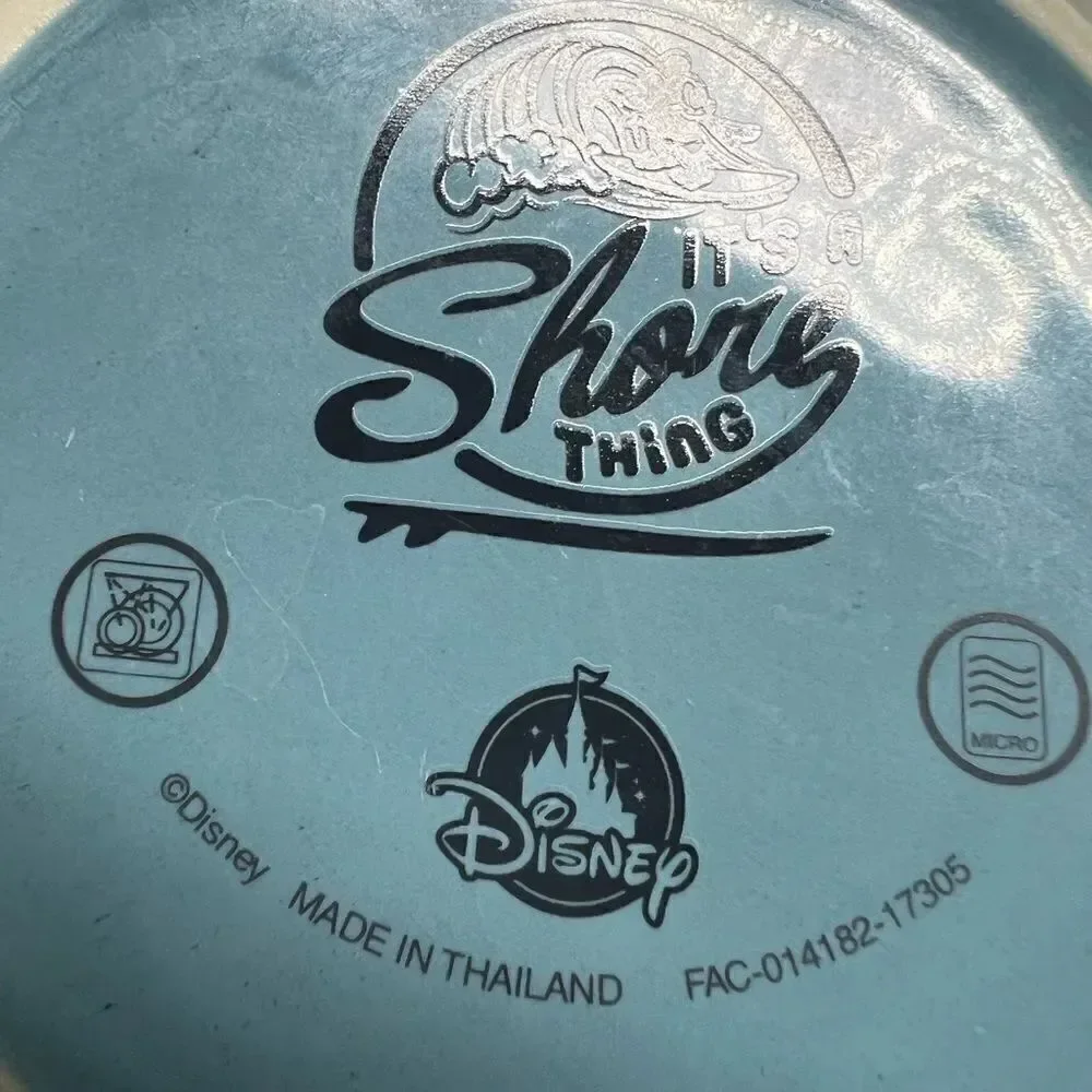 Disney Parks Mickey Mouse Surf Shop Longboard Handle Ceramic Coffee Mug 16oz.